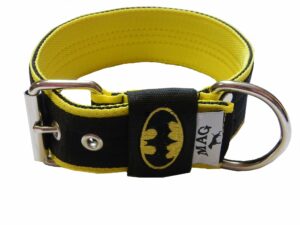 Collier "Batman" noir / jaune