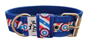 Collier "Captain America" bleu, rouge et blanc