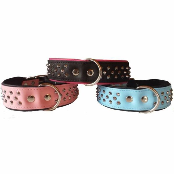 Colliers cuir petits piques