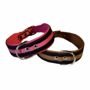 Collier cuir bicolore