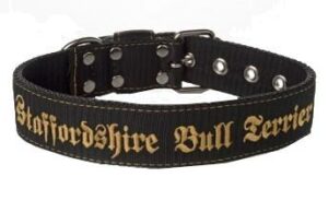 Collier noir Staffie