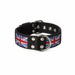 Collier noir drapeau Anglais