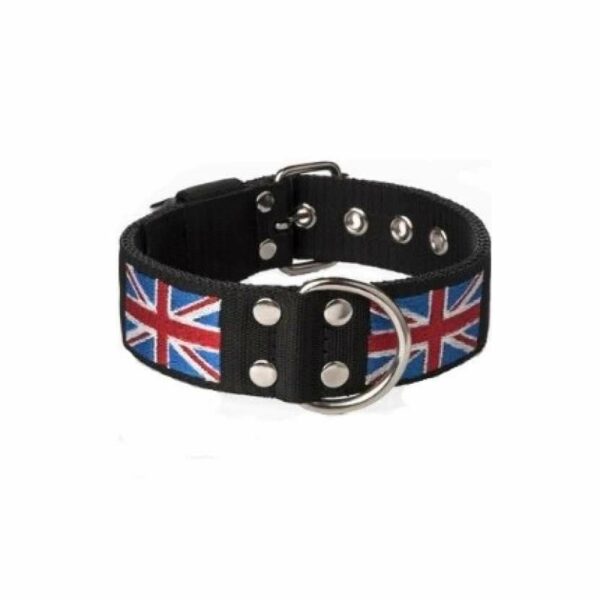 Collier noir drapeau Anglais