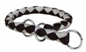 Collier semi-étrangleur noir / argent