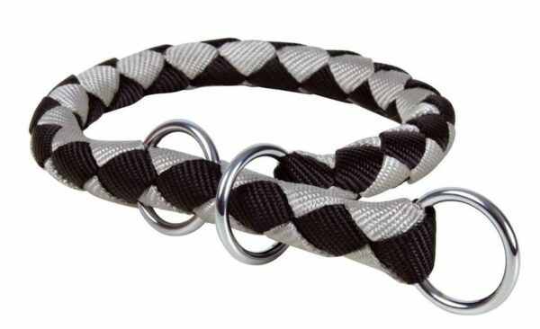 Collier semi-étrangleur noir / argent