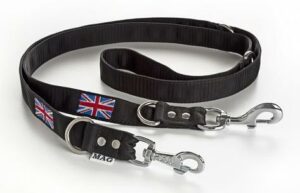 Laisse multiposition drapeau Anglais - noir