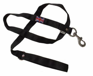 Laisse nylon drapeau Anglais - noir
