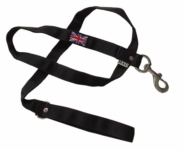 Laisse nylon drapeau Anglais - noir