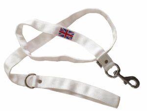 Laisse nylon drapeau Anglais - blanc