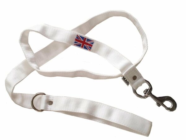 Laisse nylon drapeau Anglais - blanc