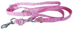Laisse multiposition 2,5 cm - rose clair